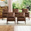 Fauteuil en similicuir avec structure en bois massif Joichiro -1813717143-1859959337