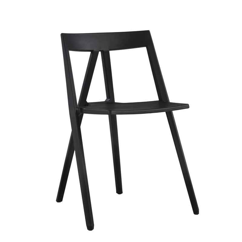 Chaise empilable Milan, Noir
