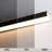 Black Linear Pendant Light Hanging Lamp with Acrylic Decorative U-Shape Modern LED Suspension Lamps