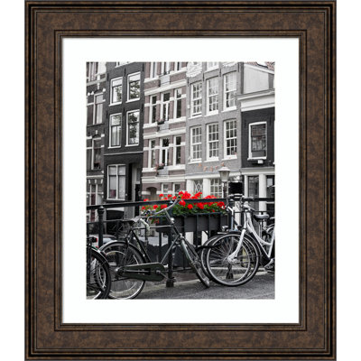 Perot Bronze Wood Picture Frame with Mat