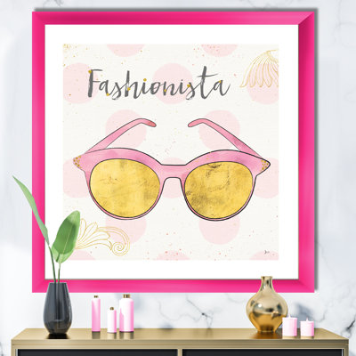 « mode glam accessoires rose »-cadre photo imprimé sur toile