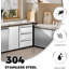 Ensemble d'armoires de cuisine extérieures l 28 po x H 22 po x P 19,5 po avec cloison idéale pour la cuisine extérieure