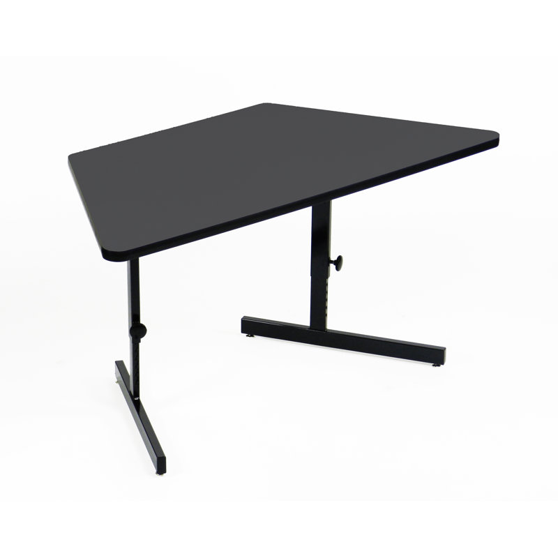 Height Adjustable Training Table with Modesty Panel, Red