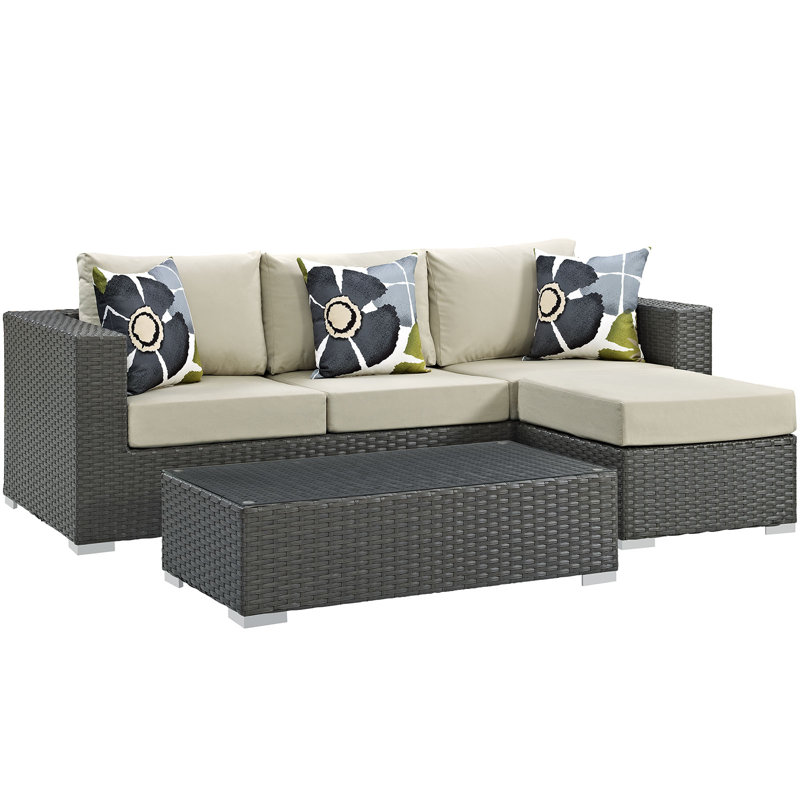 Ensemble modulaire d'extérieur Sunbrella 3 pièces Sojour, Sunbrella® beige