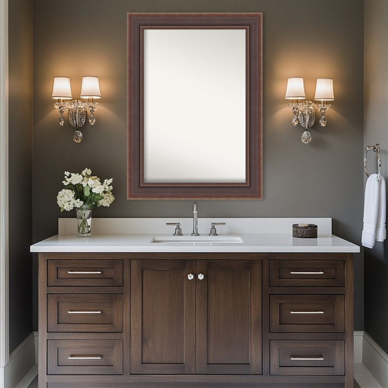 Miroir mural de salle de bain Moab, 31,5 po x 43,5 po