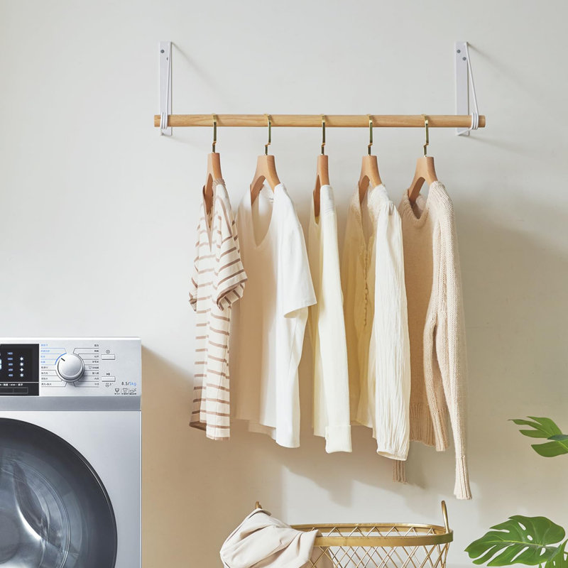 Aulis 80cm Wall Mounted Clothes Rack