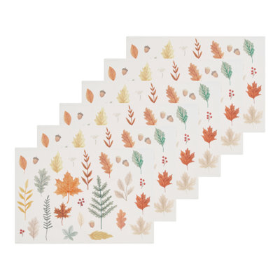 Ensemble de 6 napperons Autumn Leaves
