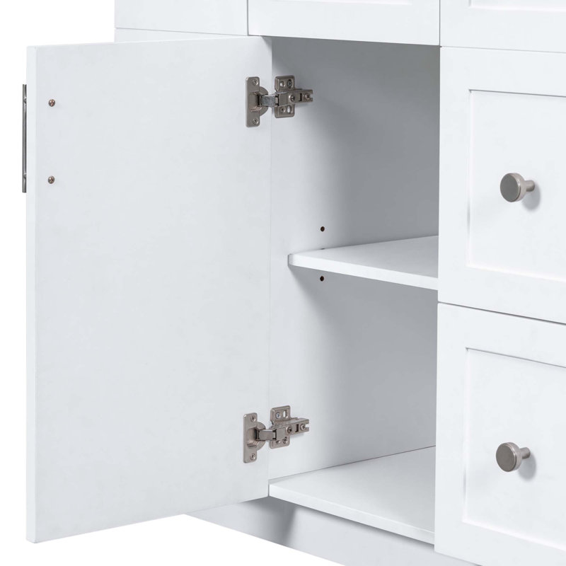 (Cabinet seulement) Base de meuble-lavabo avec porte et tiroirs