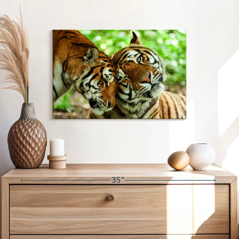 Brampt Loving Tigers, 16" H x 24" W