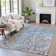 Machine Washable Indoor/Outdoor Xhevrie Blue Rug