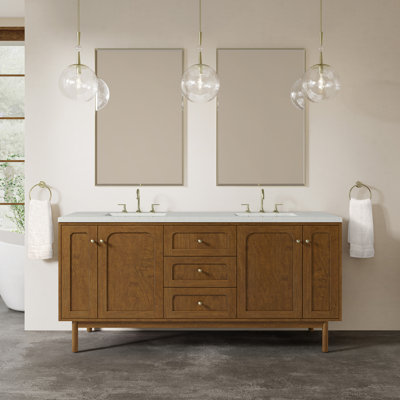 Laurent 72" Double Bathroom Vanity Set