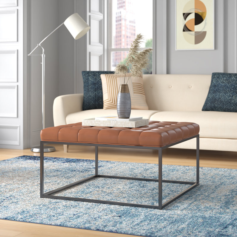 Bhorelal Upholstered Ottoman, Brown