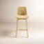Tabouret de bar Amar en tissu et base en frêne naturel - ensemble de 1-2101338532