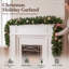 270cm (9ft) Christmas Garland, Prelit with Warm LED Lights & Timer