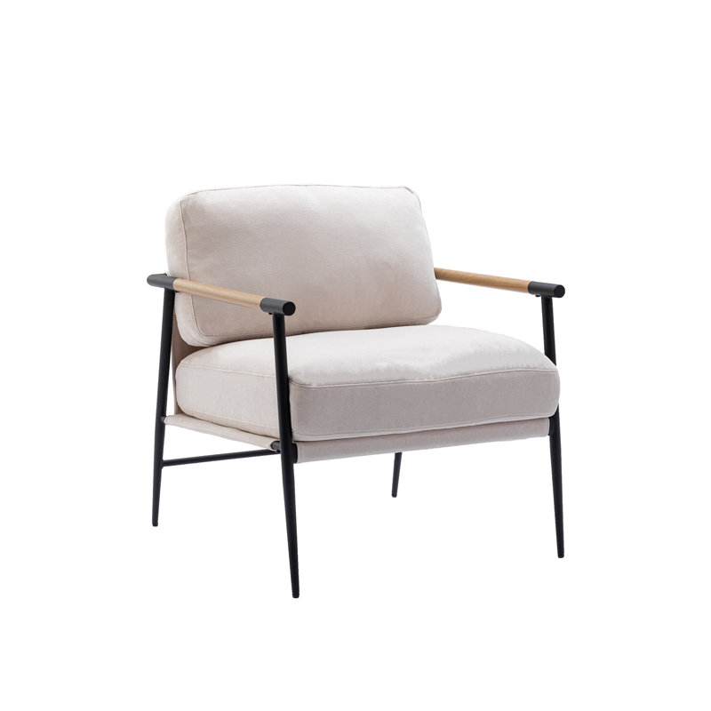 Cerciz Upholstered Armchair, Cerciz Beige Chenille
