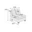 Fauteuil capitonné en similicuir respirant 1pc