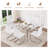 51'' Glass Dining Table Set, with Clear Tempered Glass Top, Ideal for Small Spaces-1611221203-1611221202