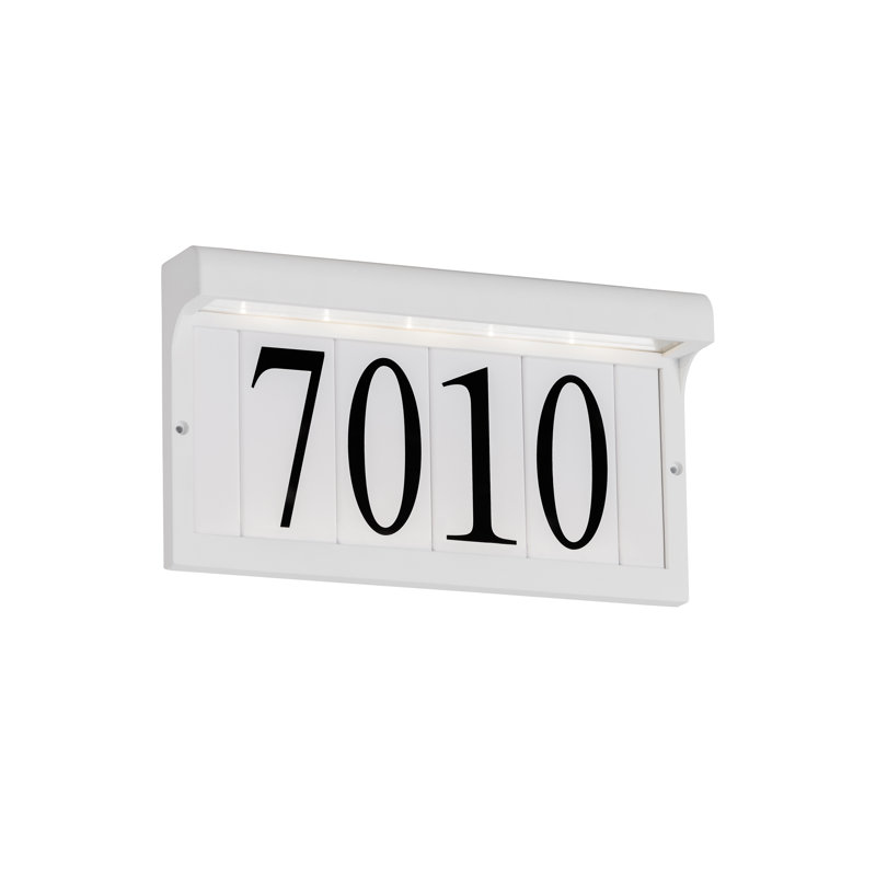 Brisco Rectangle Wall Plaque, White