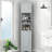 Corner Bathroom Storage Cabinet with 2 Doors, Adjustable Shelves, Open multi-layer Shelves-1019887330
