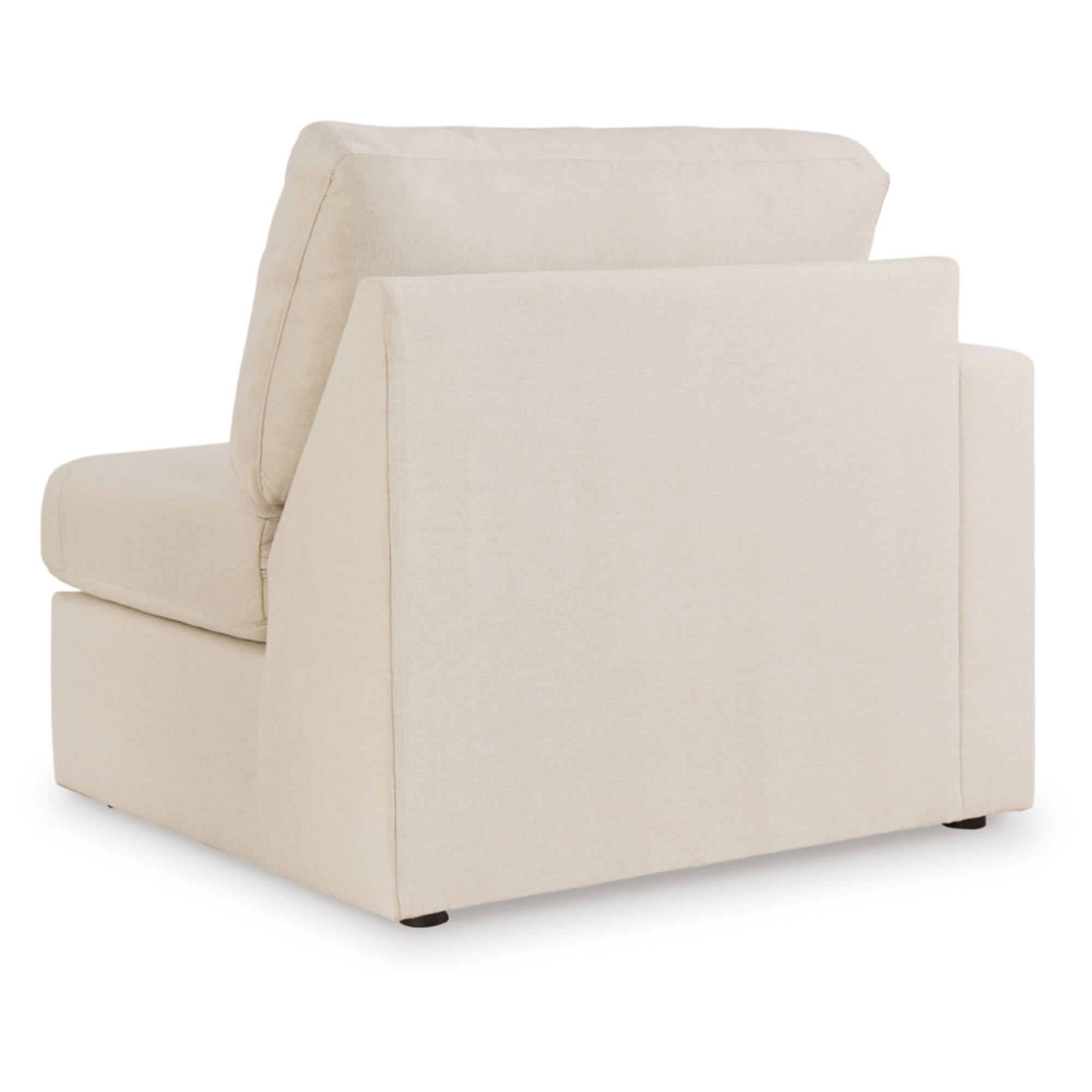 Bulwell Sectional With Chaise, Beige Polyester, Right Hand Facing, 36" H x 140" W x 68"D