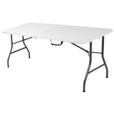 COSCO 6 ft. Fold-in-Half Banquet Table with Handle