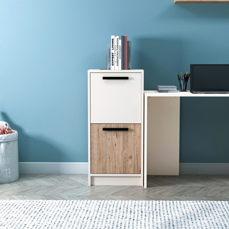 Armoire polyvalente Bianchina, Blanc / beige