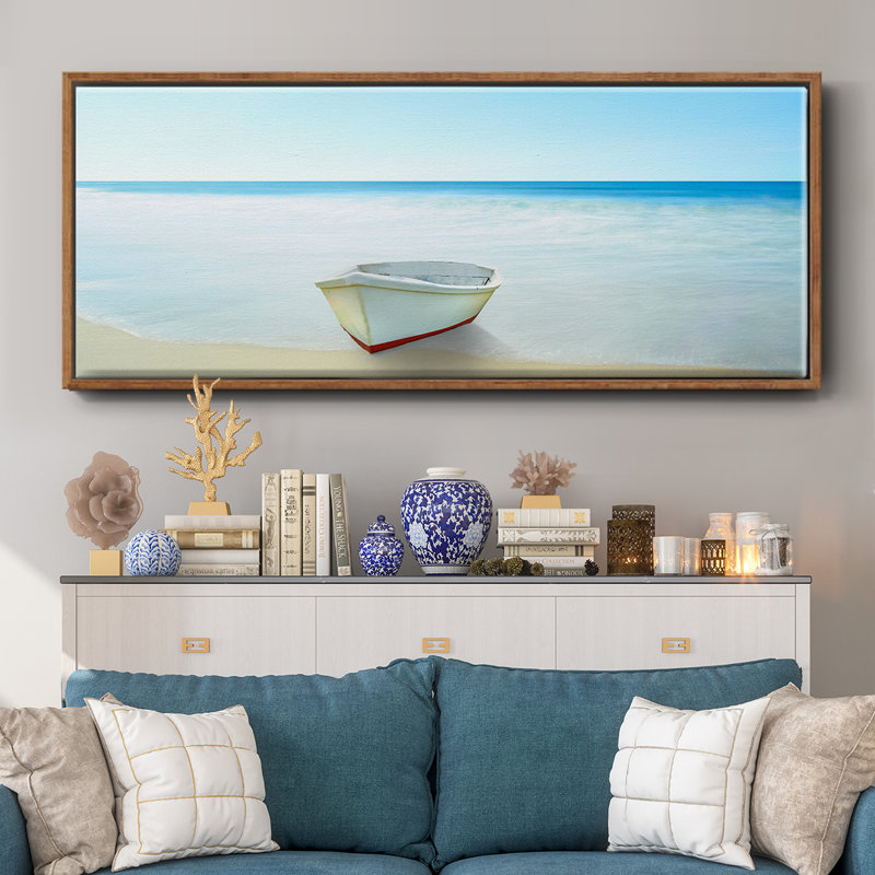 Boat on a Beach III- Framed Canvas