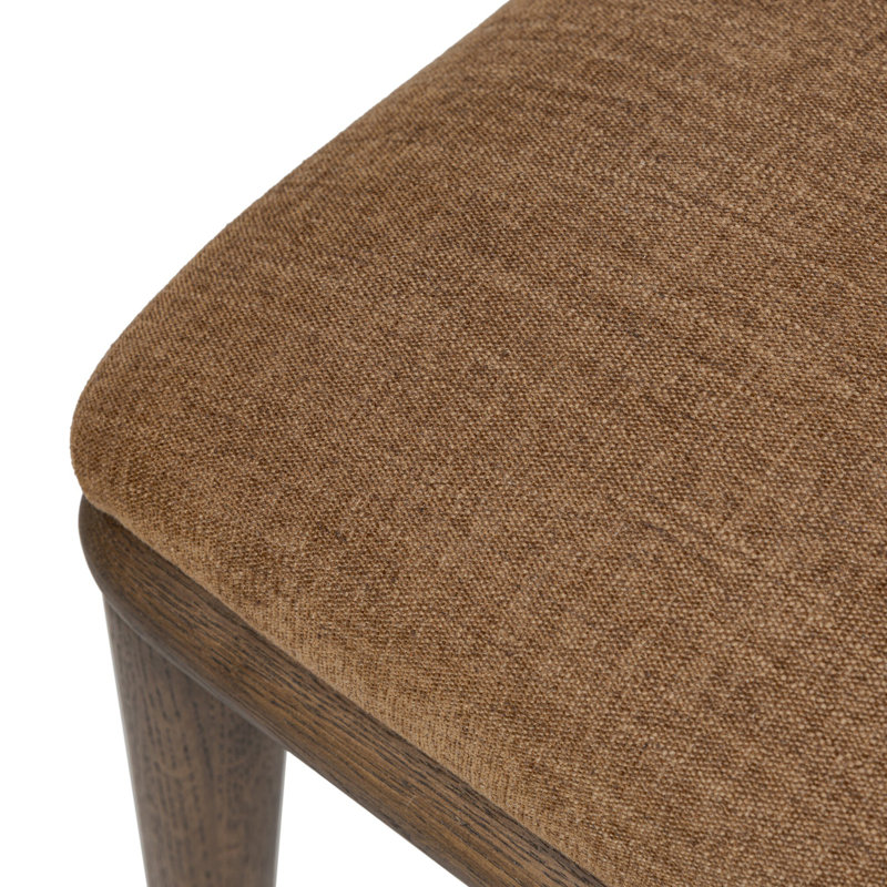 Juna Upholstered Dining Chair, Brown, Vintage Brown Oak