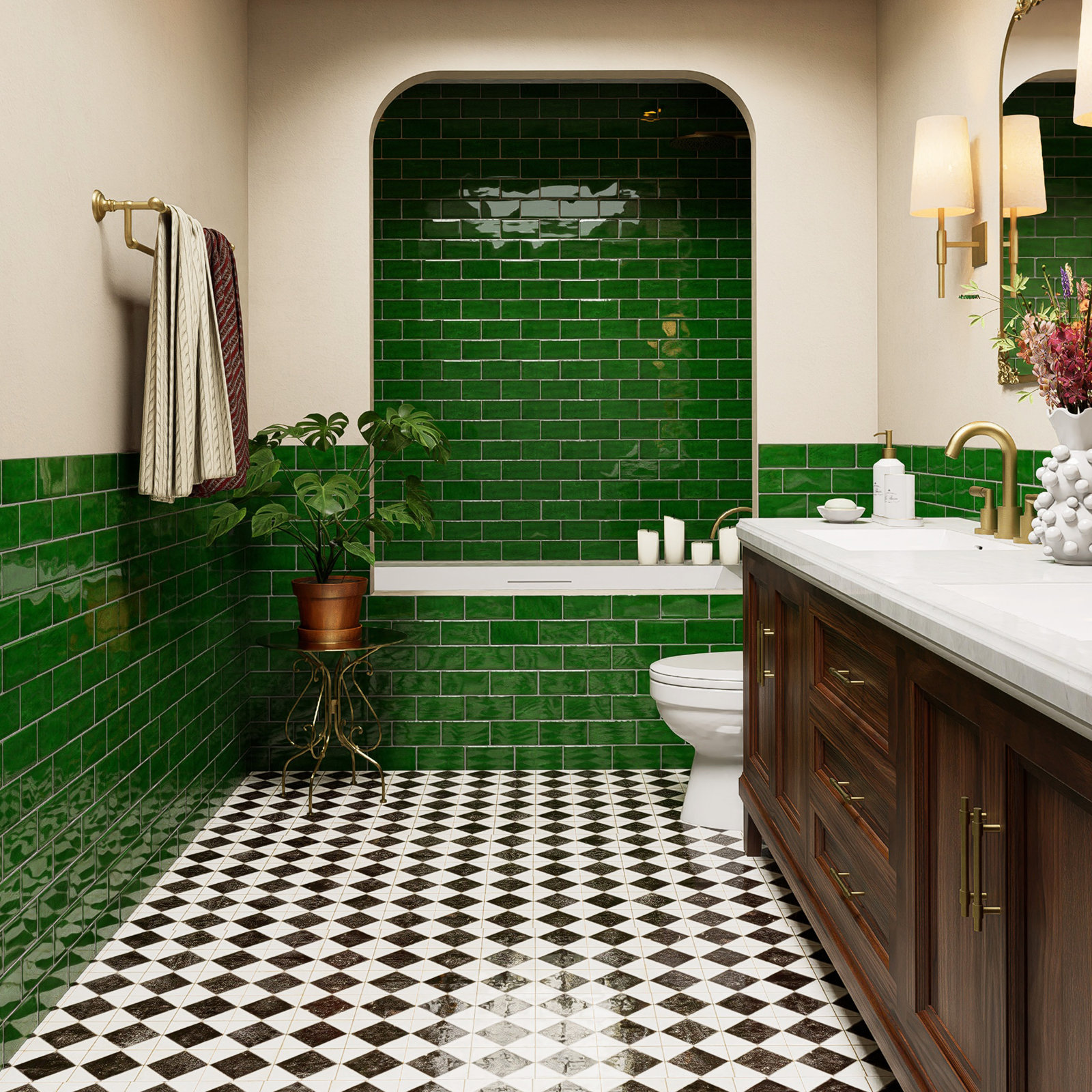 Viva Antic Verde 3" x 6" Ceramic Wall Tile