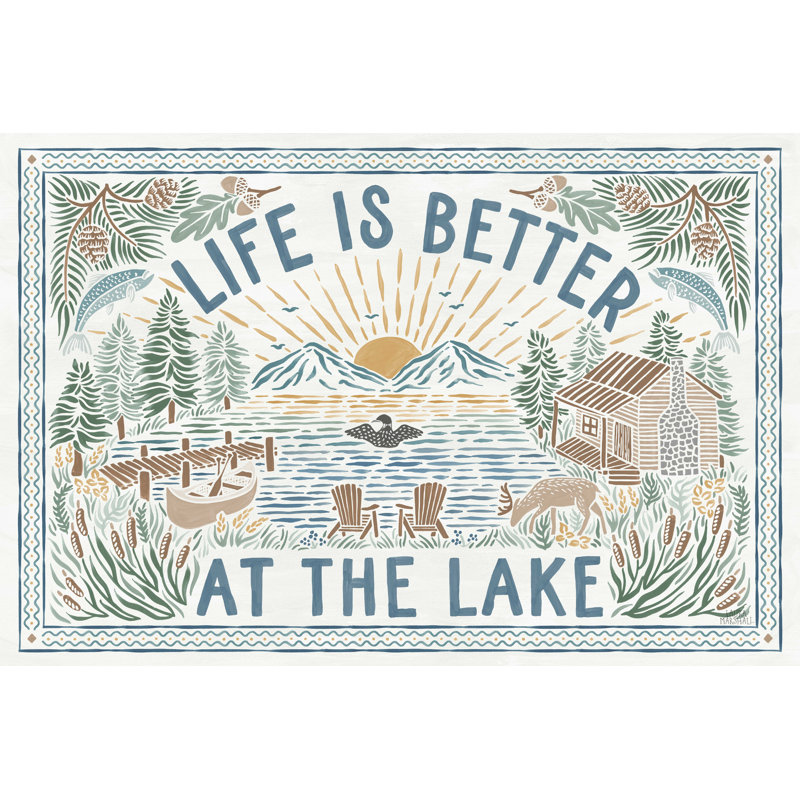 «Havell Lakeside Days I», reproduction sur toile tendue, H 8 po x l 12 po