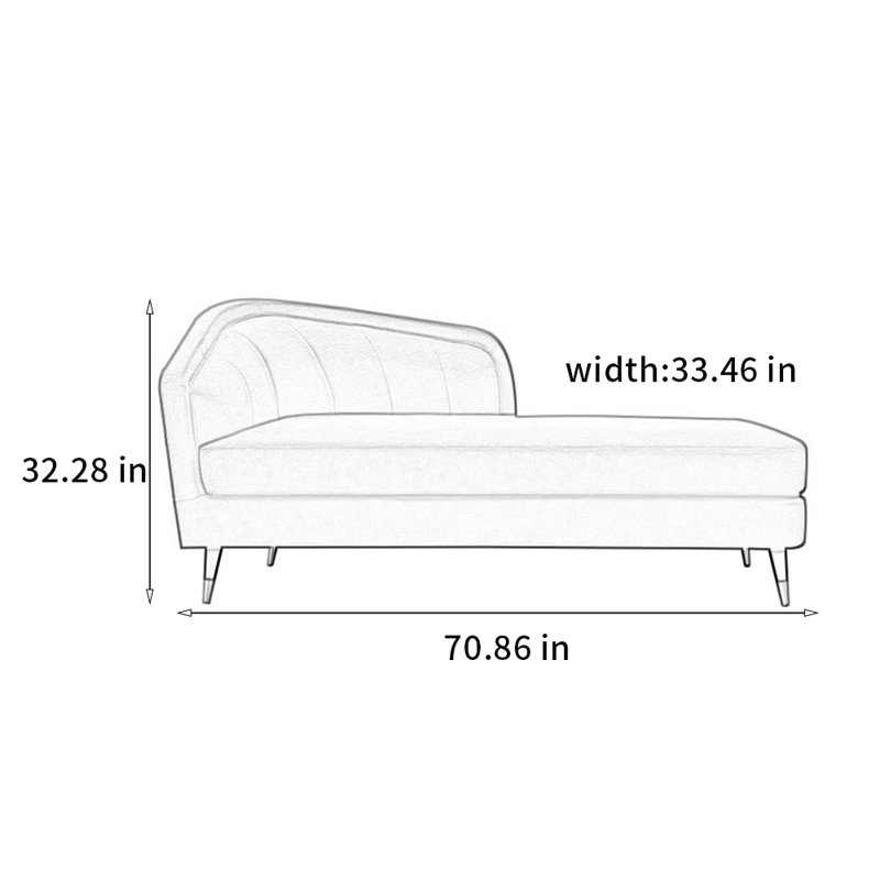 Chaise moderne en pin de luxe moderne, Orienté à gauche (vu de face)
