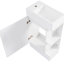 Ensemble de meuble-lavabo 18,6 po avec lavabo, armoire, tablette en céramique et porte-papier hygiénique, lavabo disponible à gauche ou à droite-776266387