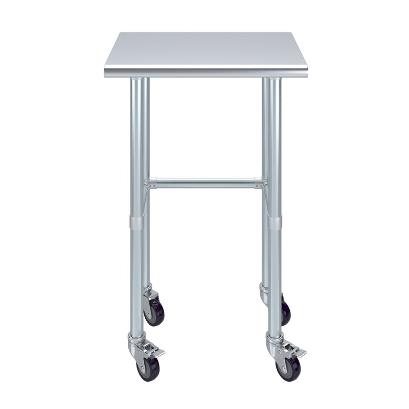 Table de travail en acier inoxydable, H 38 po x L 24 po x l 18 po