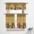 Tuscan Spirits Tailored 28'' W Kitchen Curtain in