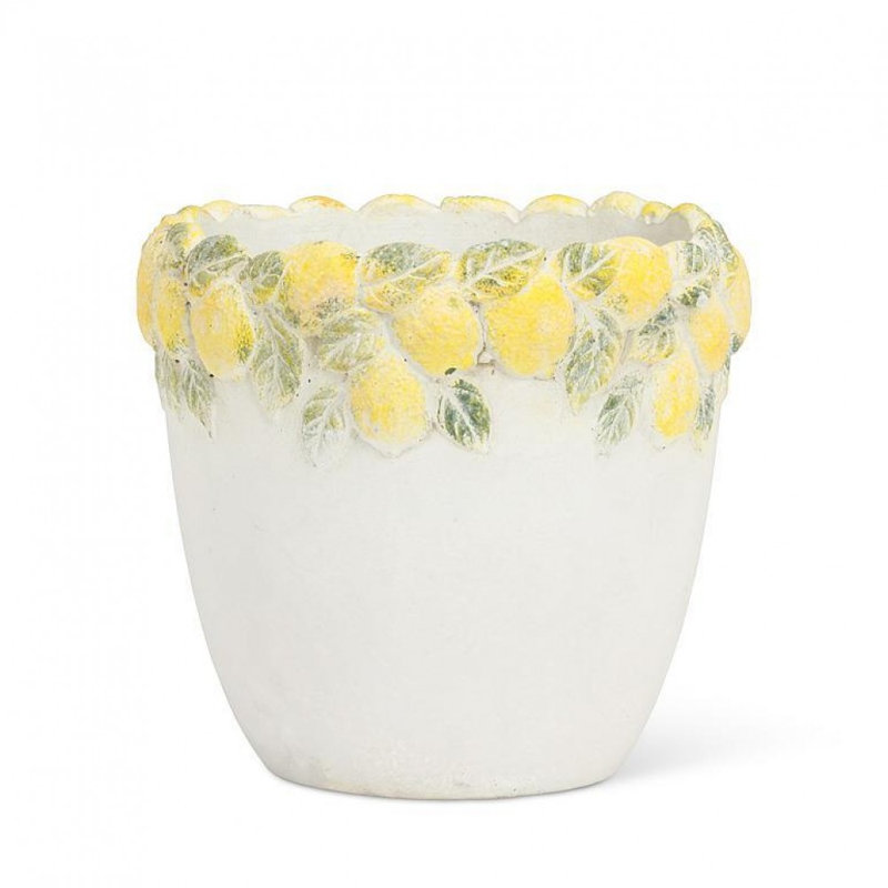 Large Lemon Edge Planter, 5.5" H x 6" W x 6" D