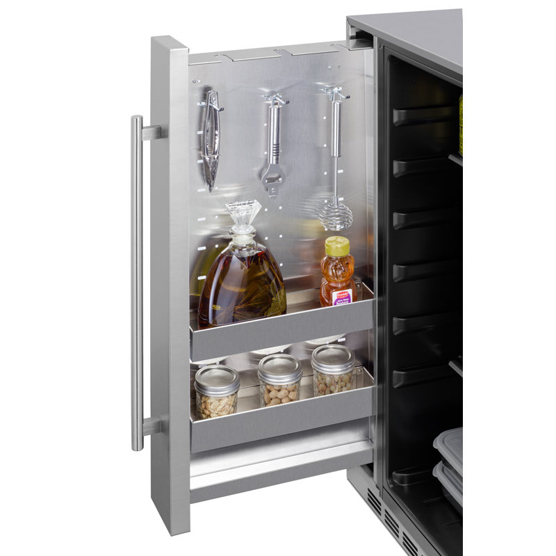 24" Stainless Steel Undercounter Smart Mini Refrigerator