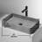 Basilica Gothic 23" L x 14" W x 4" H Gray Handmade Rectangular Vessel Bathroom Sink