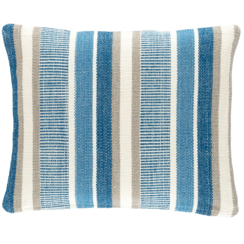 Always Striped Outdoor Reversible Pillow Cover, Blue