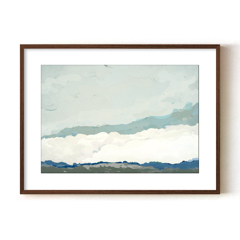 Costa Modscape V par Chichi - Peinture de paysage côtier moderne, H 32 po x l 24 po, Brun