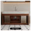 Ensemble de meuble-lavabo mural 39,4 po Mid-Century