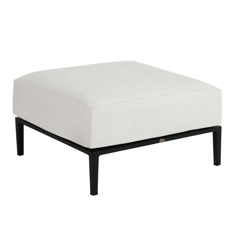 Repose-pieds Havana, Sunbrella® ‑ lin neige, No welt/Standard fill, Black