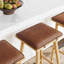 Tabouret de bar en bois sans dossier à hauteur de comptoir avec coussin amovible en cuir-871875408-847064336-868643923