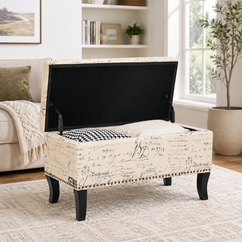 Repose-pieds avec rangement Brankovice, Beige