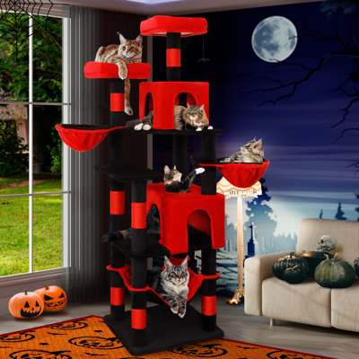 Arbre à chat de 70,87 po de hauteur, grand chat, avec corde en sisal, sur 6 niveaux