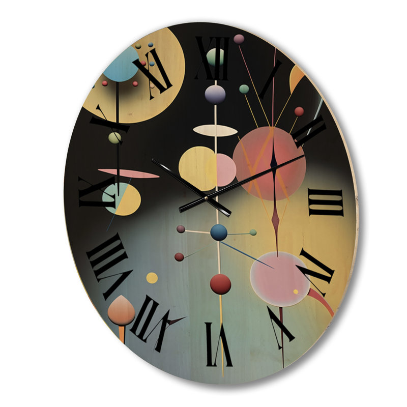 Horloge murale en bois massif Pellenberg, Moyenne