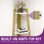 160 H × 35 W Corner Shelf Unit，Modern Ladder Shelving Unit-744237057