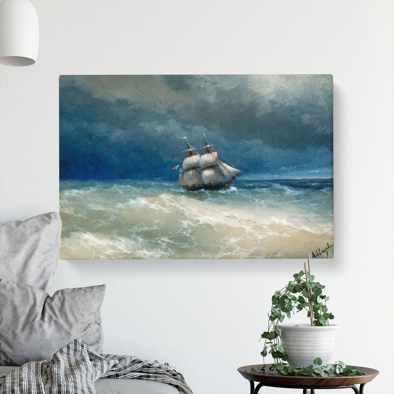 Sailing Ship by Ivan Aivazovsky - Wrapped Canvas, 50cm H x 76cm W x 3cm D