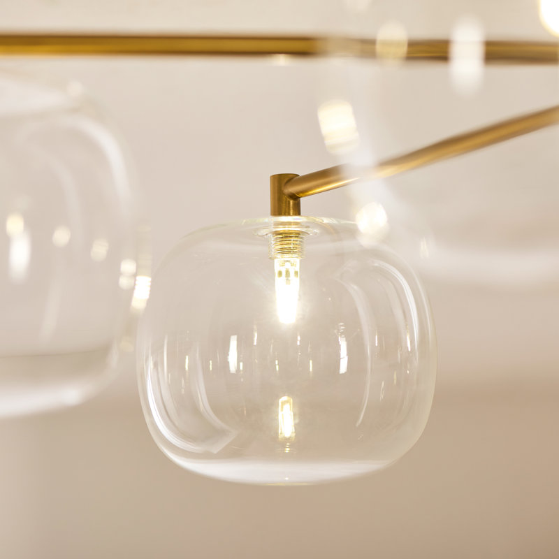 Clear Glass Semi Flush Mount