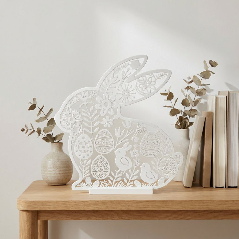 Filigree Easter Bunny Tabletop Decor
