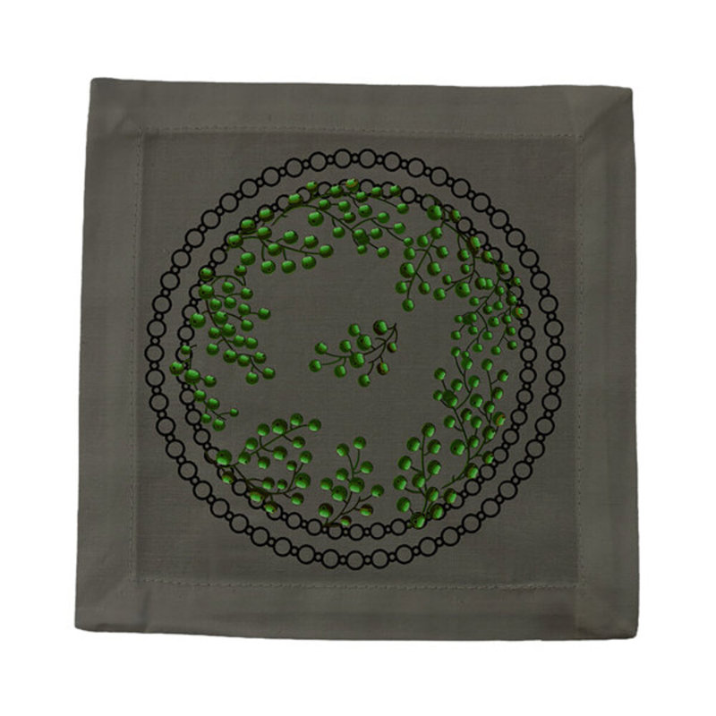 Square Napkins, Anthracite Green